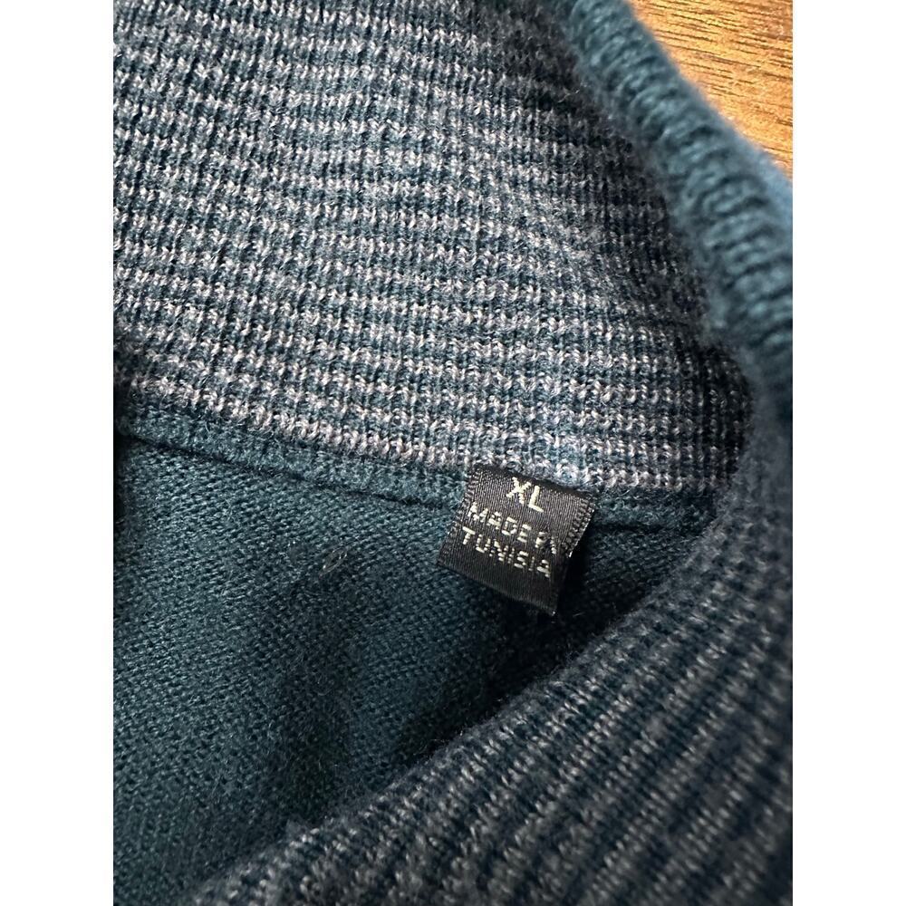 Merino Wool Blend Sweater Men XL Layer Outdoor Winter Warm Old Money Academia - Picture 2 of 8